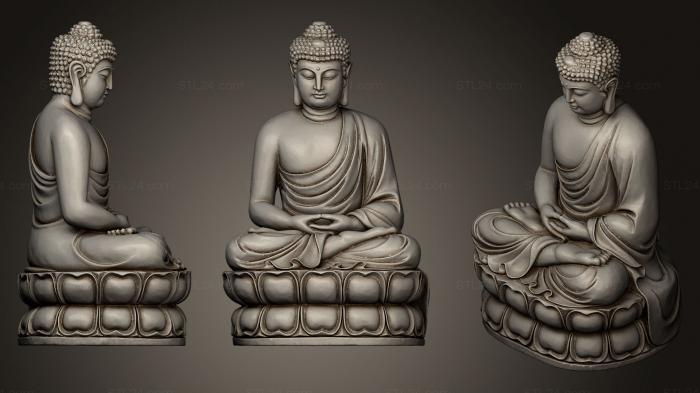 Статуэтки Будда (Гаутама Будда, STKBD_0049) 3D модель для ЧПУ станка